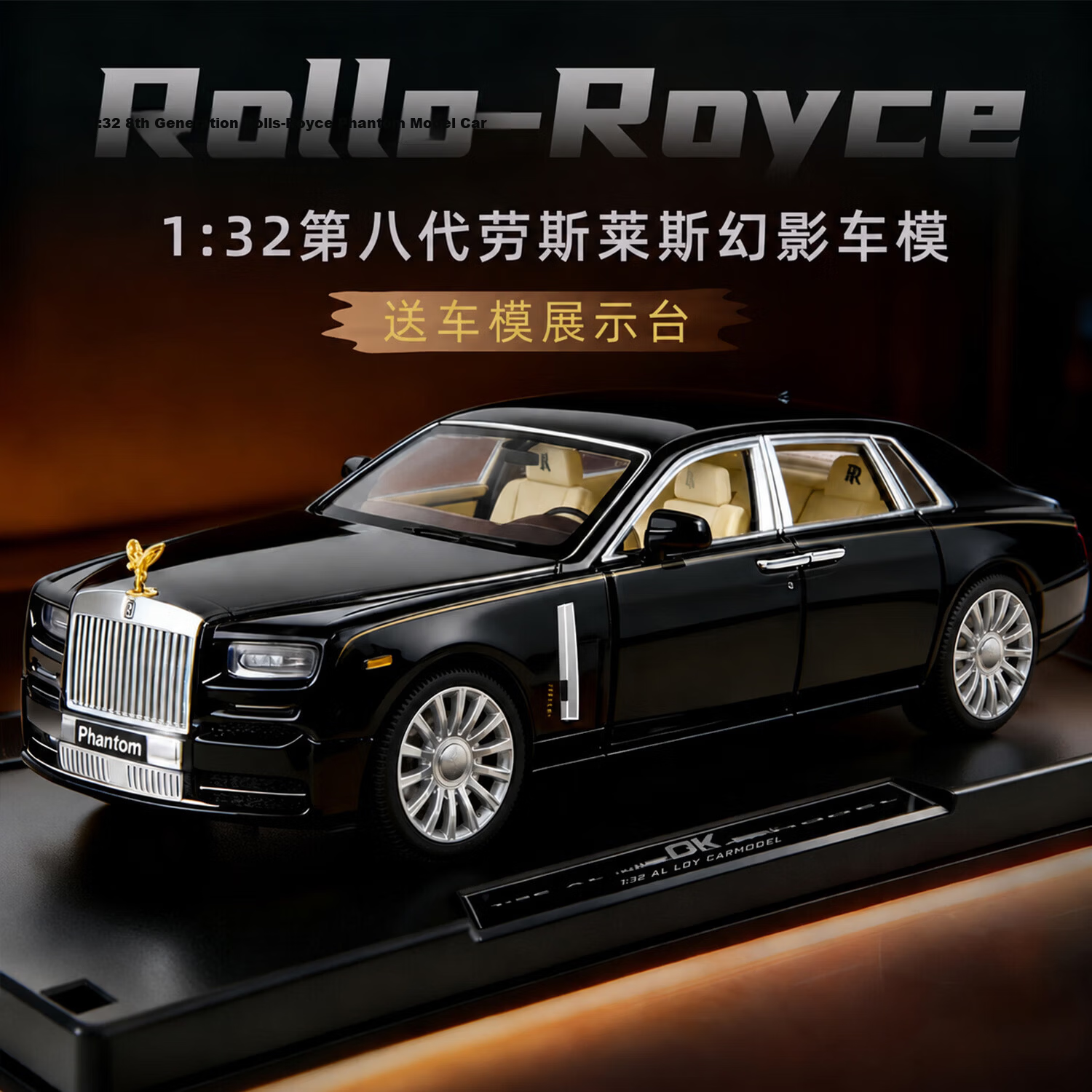 Black Mamba Alphard White 1:18 Business Car Model Realistic Alloy Children's Toy Car Model Toy Ornament Toy Car