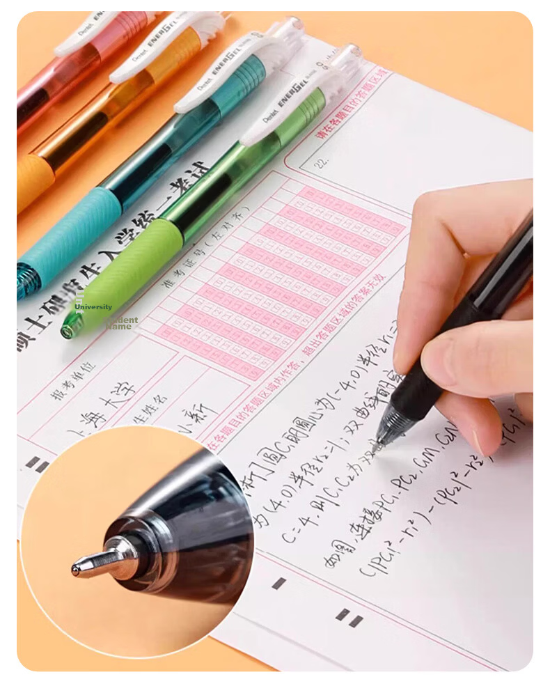 Pentel [Best-Selling Product] BLN105 Retractable Black Gel Pen, Stylish 0.5mm Signing Pen, Business Student Quick-Drying Pen, Water-Based Pen Stationery, Black 5-Pack 4