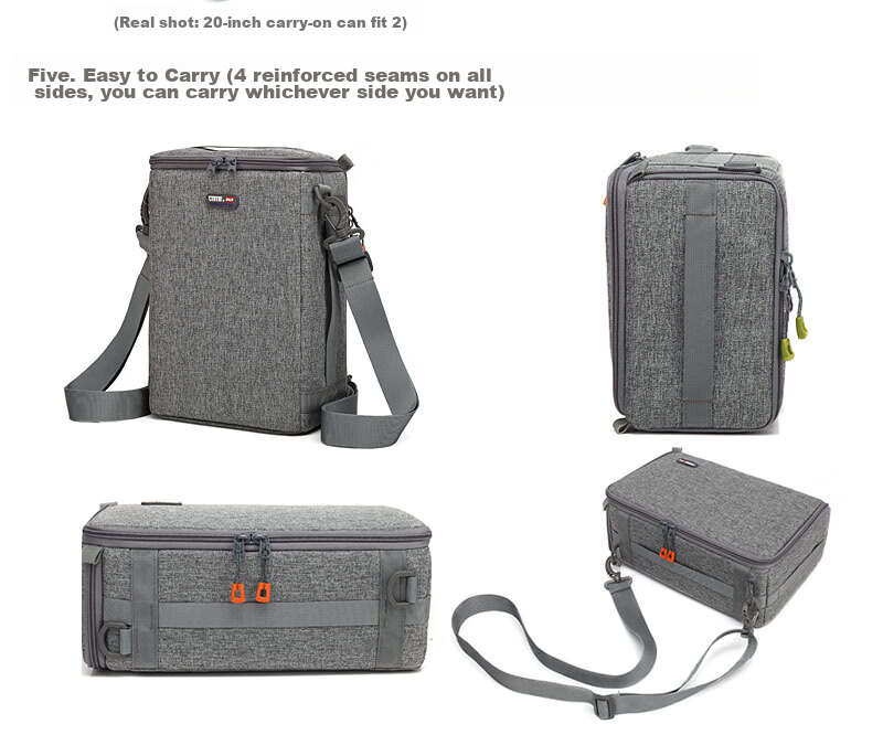Statin BD04F (Large) DSLR Camera Bag, Camera Inner Case, 20-Inch Carry-On Luggage Inner Case, Pressure-Resistant Double Compartment Structure, Thick And Durable, Fits Two Cameras And Multiple Lenses 20