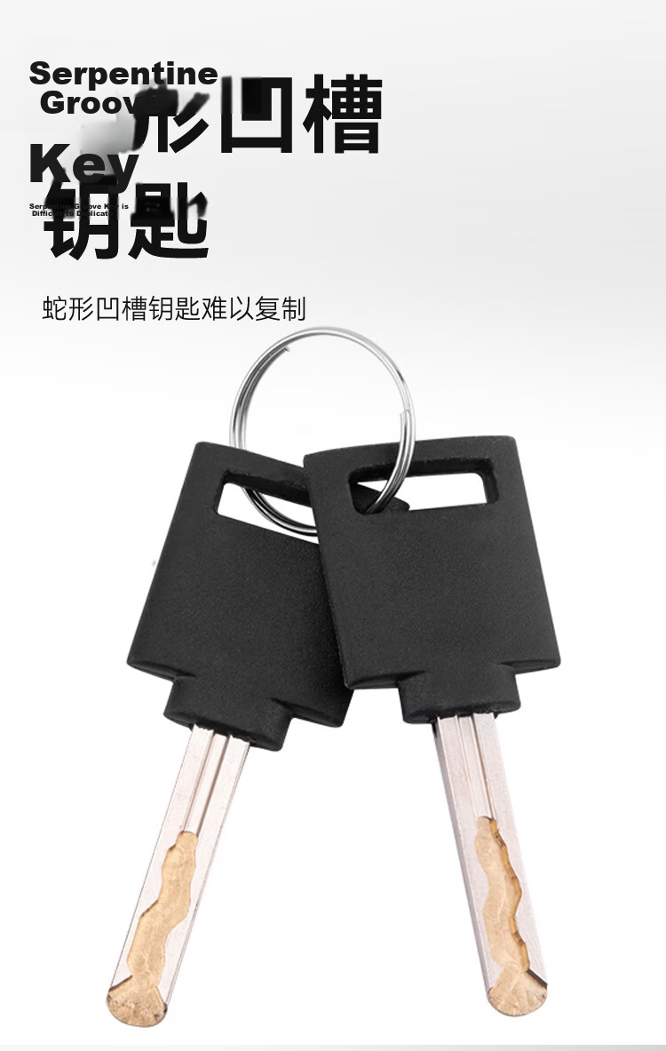 JD Jingzao Key Chain Lock Bicycle Lock Electric Vehicle Chain Anti-theft Lock 100cm with 2 Keys 5