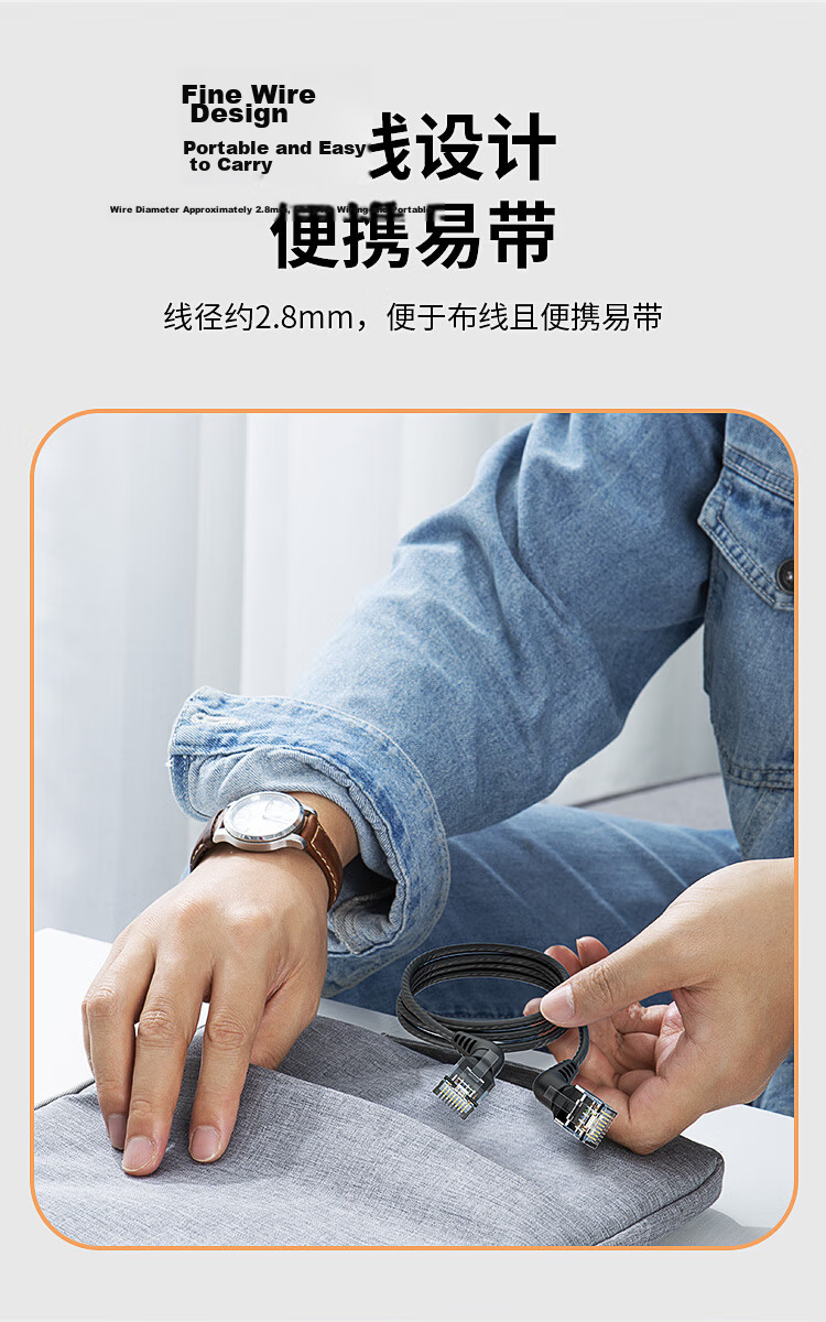 CABLE CREATION CL0371 Rotatable Right-Angle Cat6A Slim Ethernet Cable 10Gbps 0.5m Premium Network Patch Cord 11