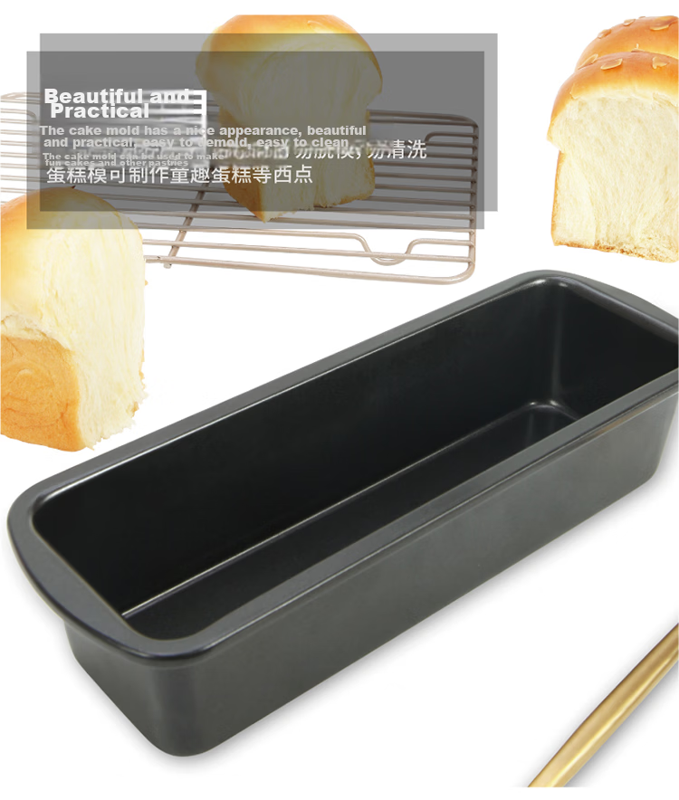 Chefmade Black Non-Stick Long Loaf Bread Cake Toast Baking Mold Oven Home Use WK9098 6