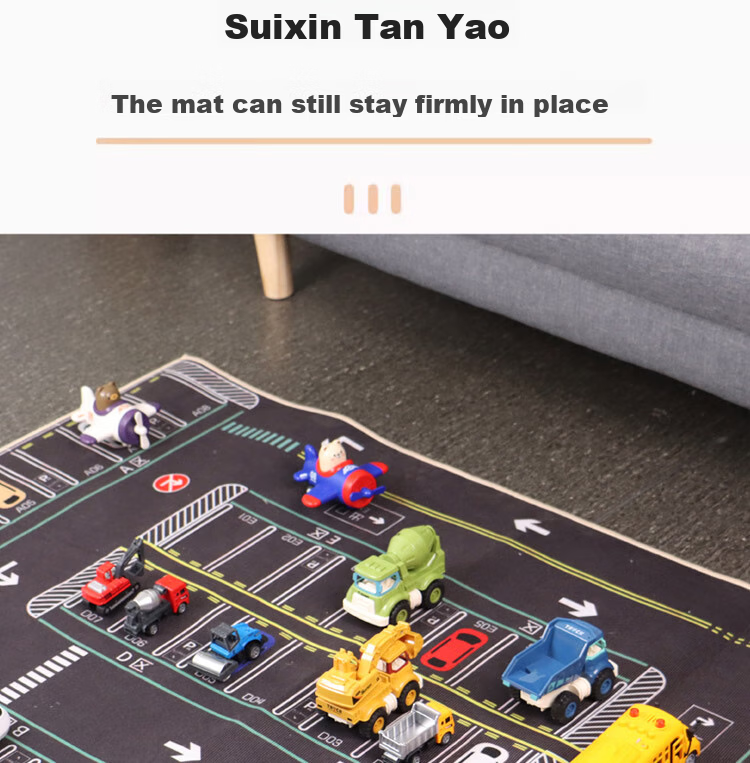 TaTanice Parking Lot Play Mat Children's Play Crawling Mat Living Room Bedroom Early Education Entertainment Area Carpet Birthday Gift for Boys and Girls 6