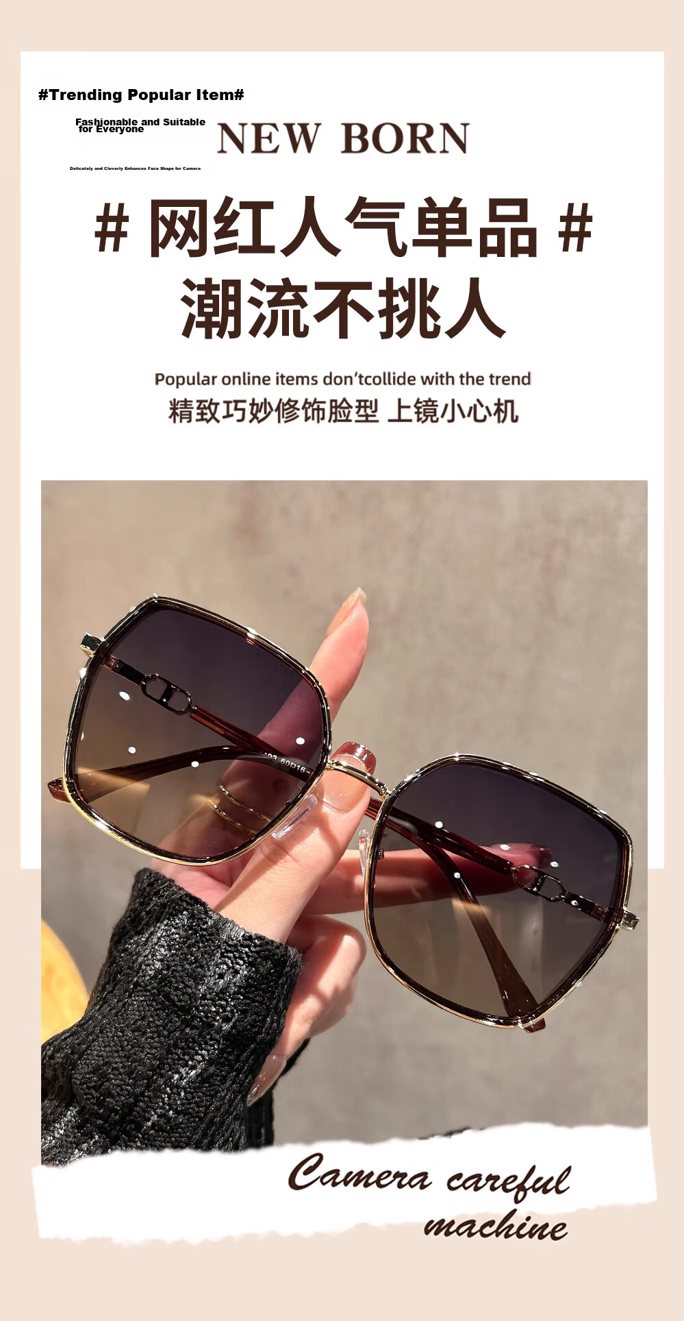 LESCA LUNETIER Large Square Slimming Sunglasses for Women 2026 New Trendy High-End UV Protection Radiation Blocking Eyewear Back to School 2