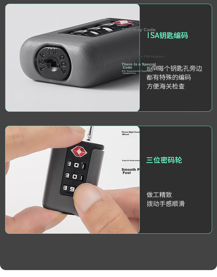 GUTE Password Lock Padlock TSA Travel Luggage Backpack Anti-Theft Suitcase Storage Cabinet Drawer Lock 8