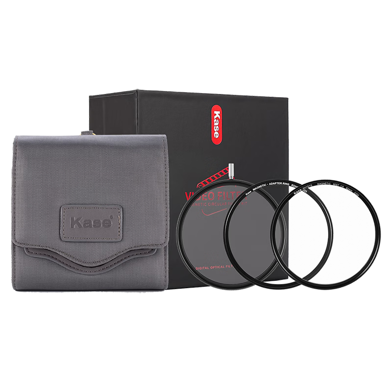 Kase Magnetic Adjustable VND Filter 77mm Tianyan Series Kit Vlog Short Video Portrait Shooting Kit ND&CPL Polarizer 1.5-5 + Black Soft 1/4 Set
