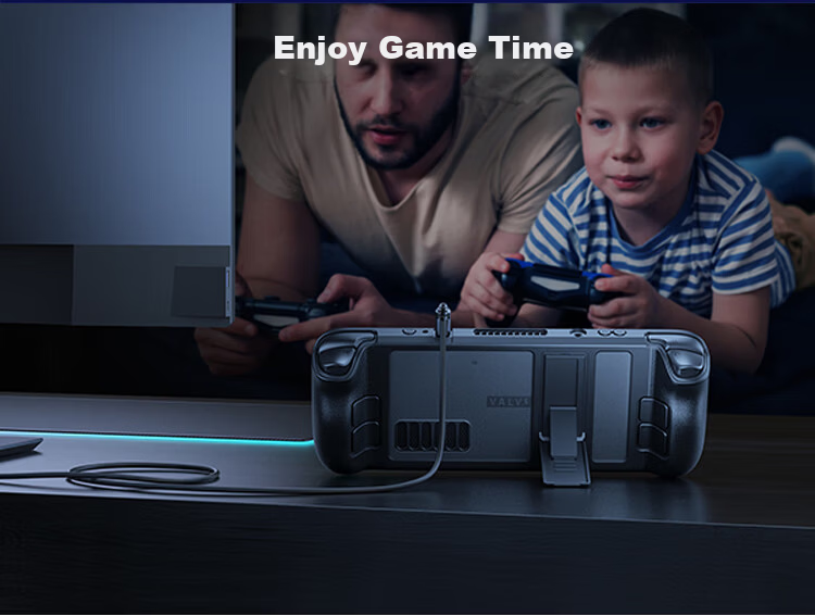 JSAUX Steam Deck OLED Protective Case Stand Accessory TPU Soft Shell Full Coverage Shockproof Non-Slip Gaming Handheld Console PC0105 7