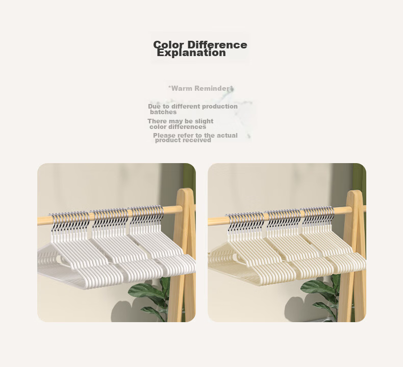 40,000 KM Household Non-Slip No-Trace Clothes Hangers, Dual-Use for Dry and Wet Clothes, 20 White Pieces 16