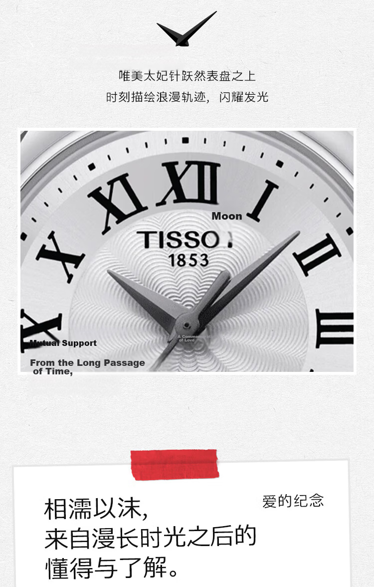 TISSOT , Liu Yifei's Choice, Le Locle Series, Swiss Quartz Ladies Leather Strap Wristwatch, Fashion Watch, Birthday Gift 6