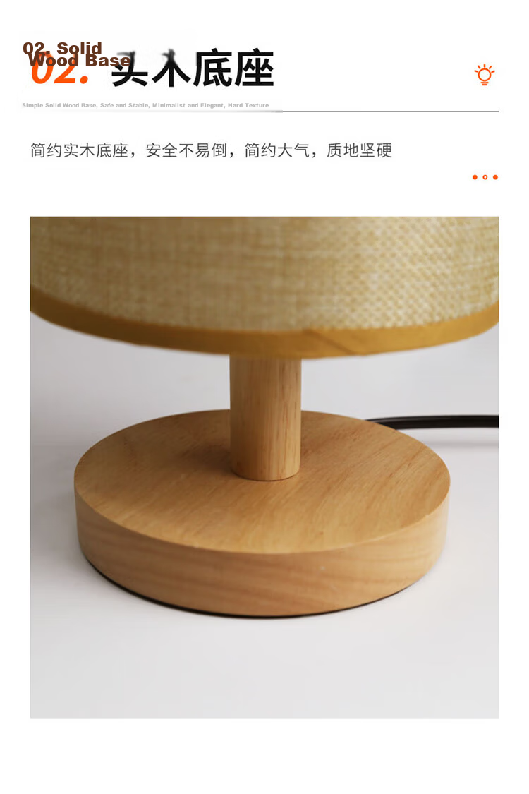 Datouren Modern Minimalist Bedside Table Lamp Vintage European Style Night Light Baby Plug-in Reading Eye Protection Lamp 11