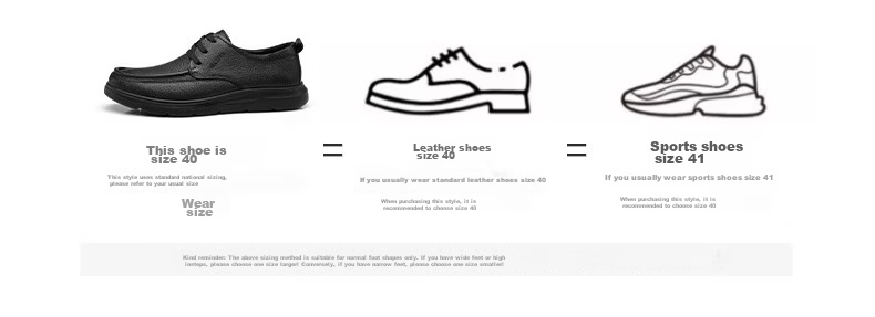 Qiangren Extra Large Size Business Leather Shoes First Layer Cowhide Commuter Men's Breathable Casual Shoes JDA351332 Black Size 45 9