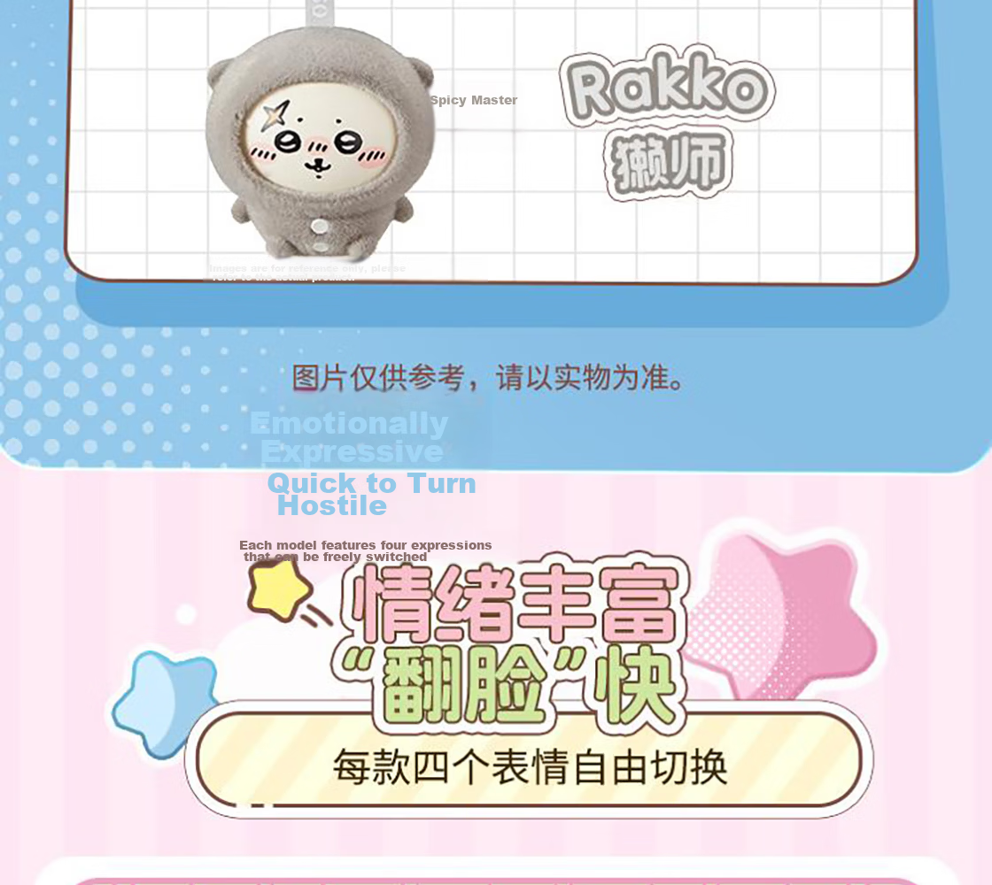 MINISO Chiikawa Sleepwear, Face-Changing Blind Box Pendant, Figurine Accessories, Birthday Gift for Women, End Box 8