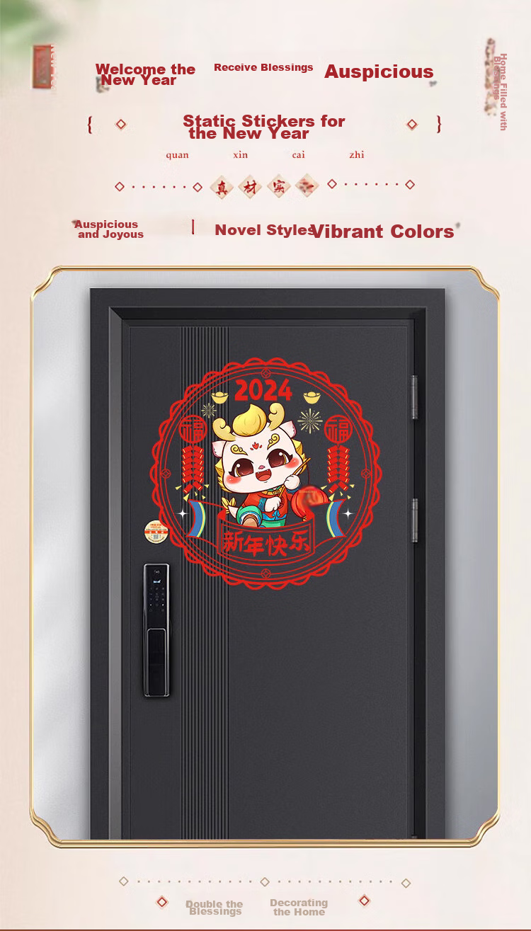Jashigao Luminous Lucky Charm Pendant with Light 2026 Year of the Horse New Year Decoration Spring Festival Festive Atmosphere Wreath Hanging Ornament 4