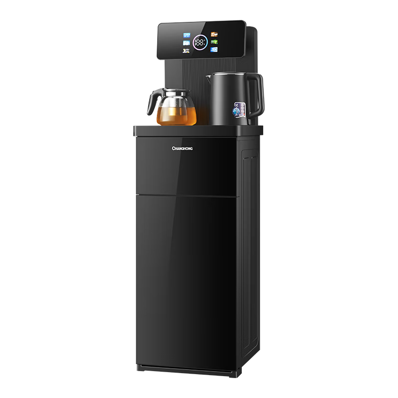 CHANGHONG Tea Bar Machine, Home Water Dispenser, Tea Bar Cabinet, Cooling And Heating Dual-Use, Touch Control Large Screen, Multifunctional Voice Control, Upright Bottom-Placed Water Tank, Kettle, CH-T3902DDS Ice Temperature Model
