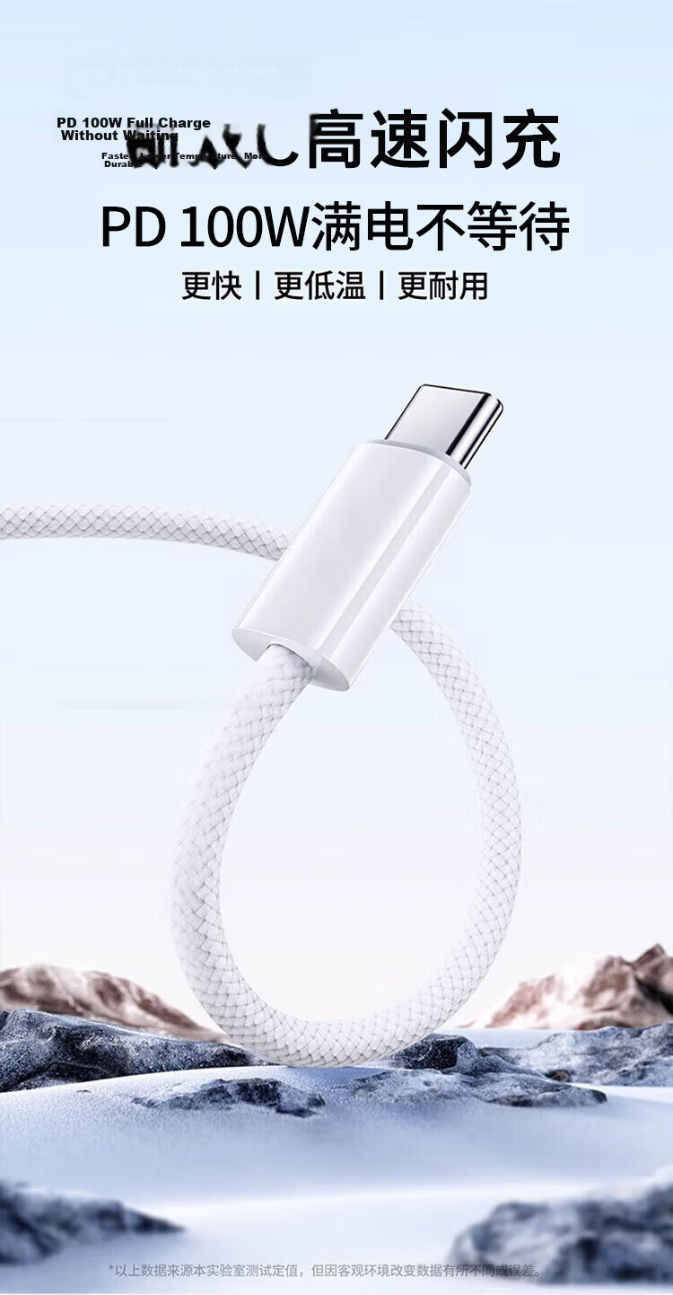 Kewo Apple 15/16/17 Charging Cable Type-C Data Cable Dual USB-C 100W/40W/30W Fast Charger Compatible with iPhone 16 Pro Max/iPad/Huawei 2