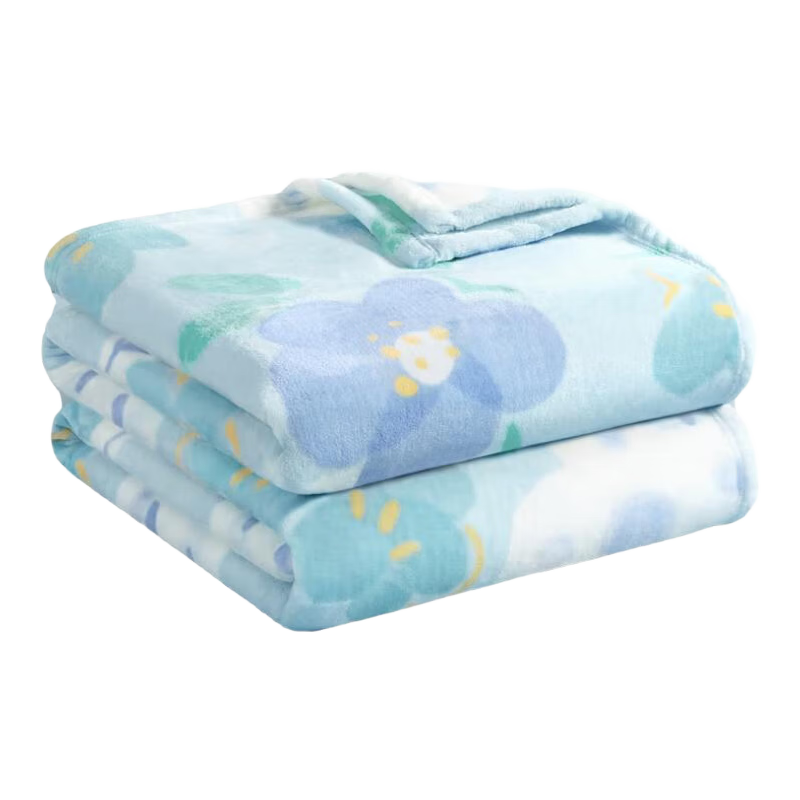 Boyang Home Textile Coral Fleece Blanket Office Air Conditioning Blanket Nap Blanket Thin Cover Blanket Floral Language 150*200cm