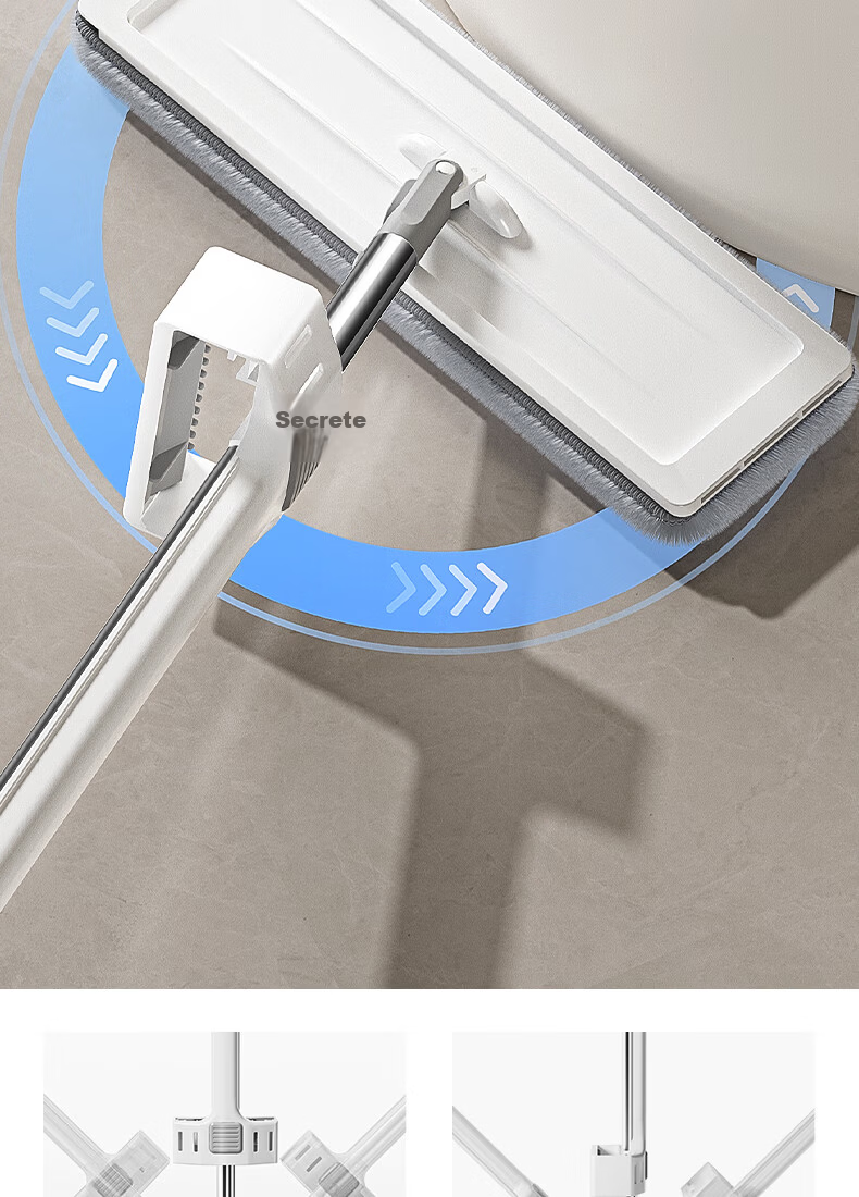Mayflower Flat Mop 38cm 2 Cloths Household Hands-Free Cleaning Mop 2026 Floor Cleaning Tool 18