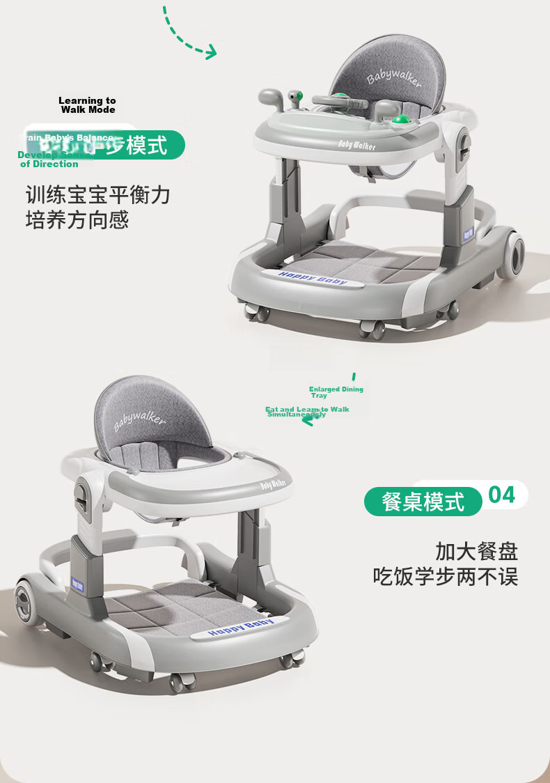 DEERC Baby Walker for 6-18 Months, Anti-O Legs, Anti-Rollover, Toddler Push Walker Toy, Birthday Gift 5