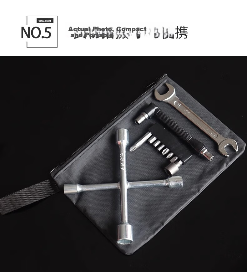Meipai Electric Scooter Tool Kit Emergency Repair Disassembly Tool Bag Socket Wrench Screwdriver Set 11