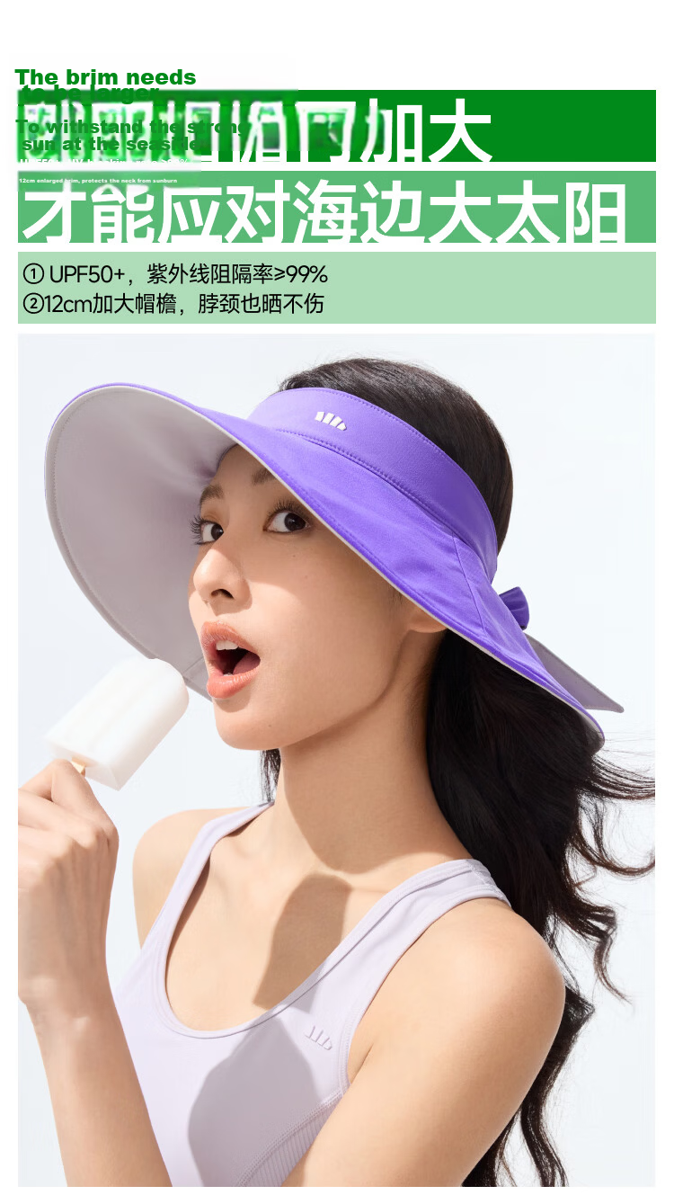 Beneunder Women's Portable Open-Top Bucket Hat Sun Protection Beach Hat UV Protection GP741 Blue 9