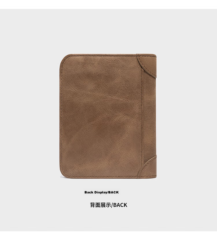 POLO Men's Top Layer Leather Wallet Multi-card Holder Card Holder Multi-function ID Card Holder Gift Box Birthday Gift for Boyfriend 17