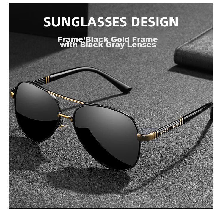 GOGOSOON New Pilot Sunglasses for Men, Driving-Specific Glasses, Photochromic Polarized Driving Sunglasses, Light-Sensitive Day And Night Fishing Glasses 13