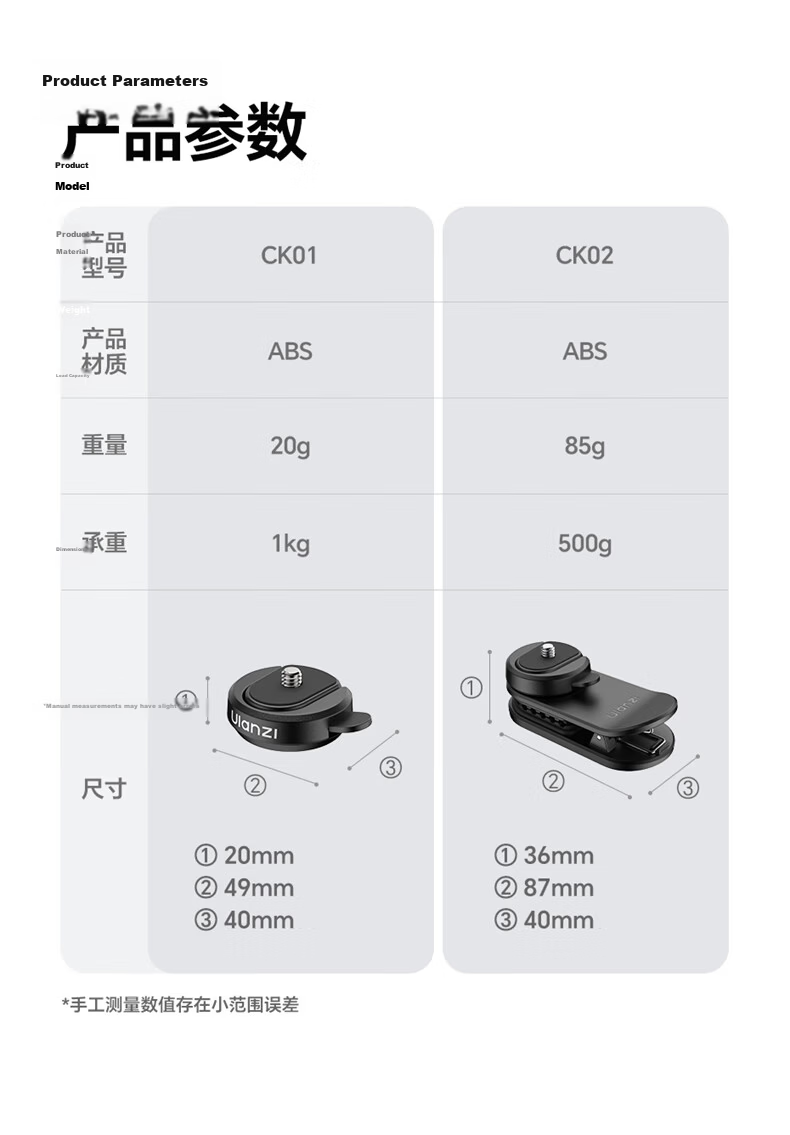 Ulanzi TT24 Floor Pop-up Selfie Stick with CKA Quick Release Plate Tripod 1/4 Inch Interface Stabilizer Selfie Stick Backpack Clip for Action Camera Mirrorless Camera Quadruple Tripod 8