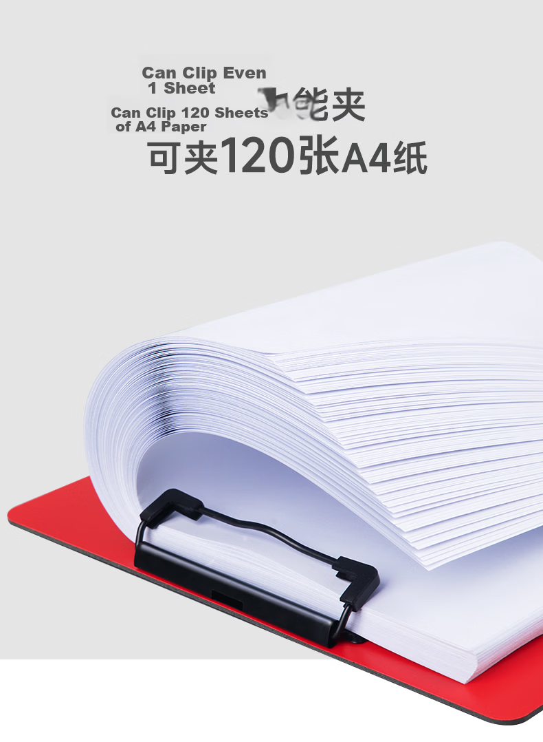 Fizz High-Quality A4 Thickened PP Writing Clipboard/Desk Pad/Hard File Folder/Office Supplies/Student Stationery Sky Blue A6383 10