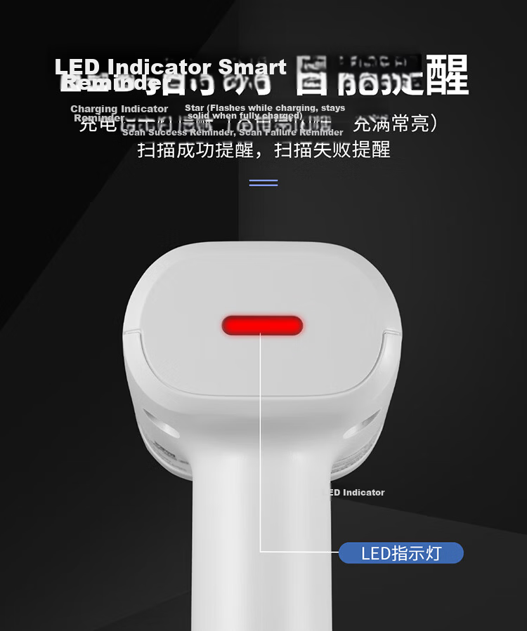 Honeywell Wireless Barcode Scanner OH462 White with Base for Supermarket Warehouse Logistics Express QR Code Reader 10