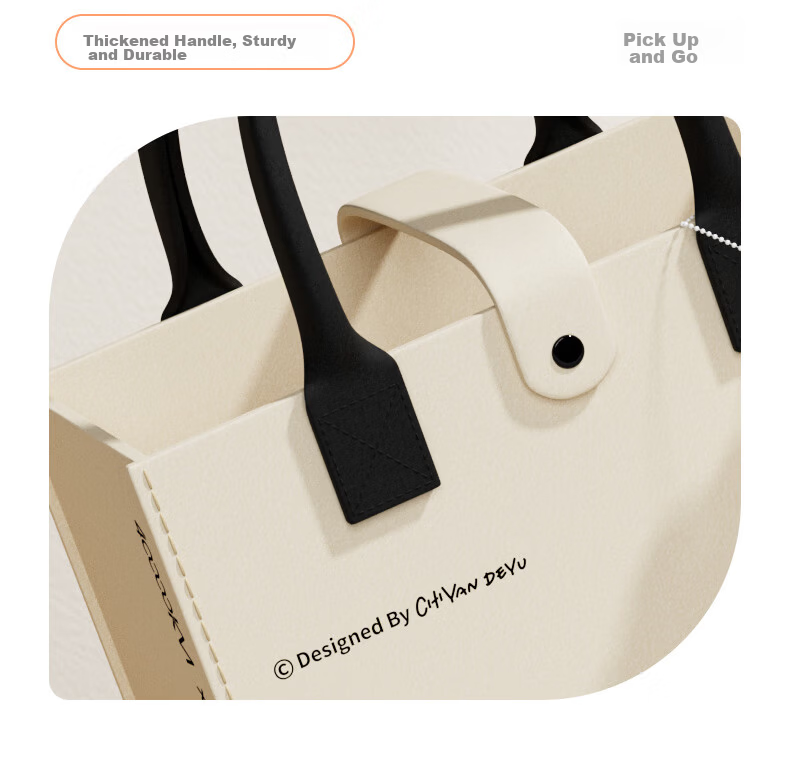 40,000 Kilometers Felt Tote Bag Large Capacity Commuter Shopping Storage Gift Bag 12
