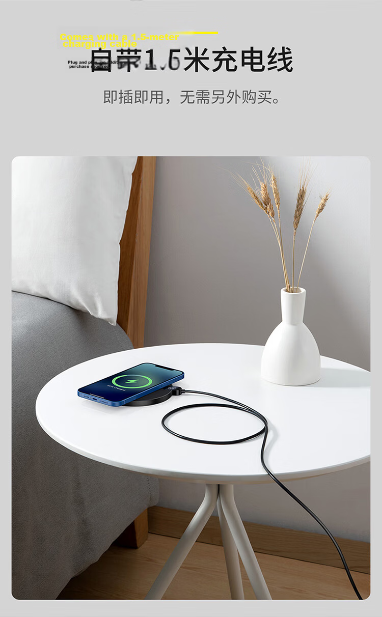 Baseus 15W Wireless Charger with Digital Display Fast Charging for iPhone 17/16/15/14/13 Pro Max Huawei Xiaomi Samsung Phone Charging Pad Earphone Stand 14