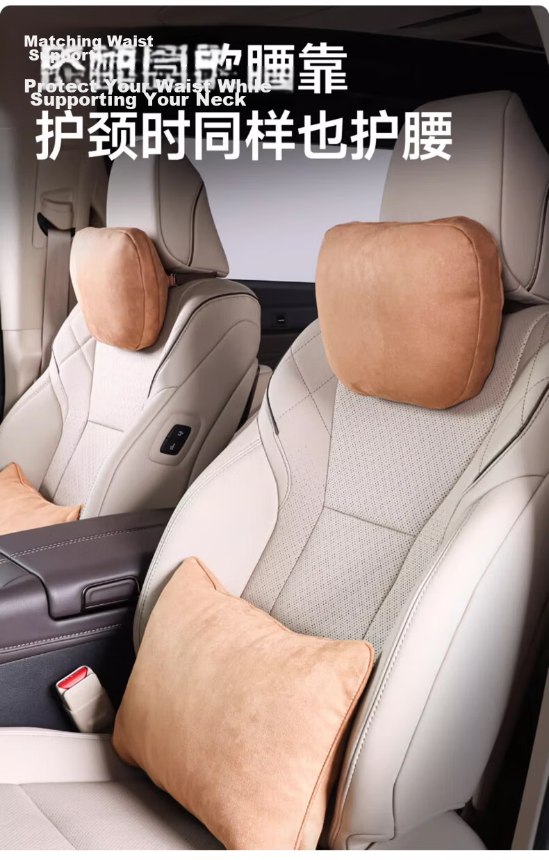 BIMLL Mercedes-Maybach Car Headrest Neck Pillow Lumbar Support Cushion Universal Car Seat Backrest Cushion 11