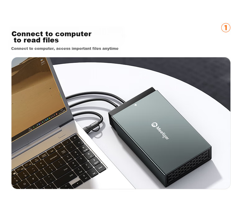 Mihu 3.5 Inch Hard Drive Enclosure USB 3.0 External Hard Drive Case with Built-in Fan SATA Mechanical Desktop Laptop External Box D3A 35