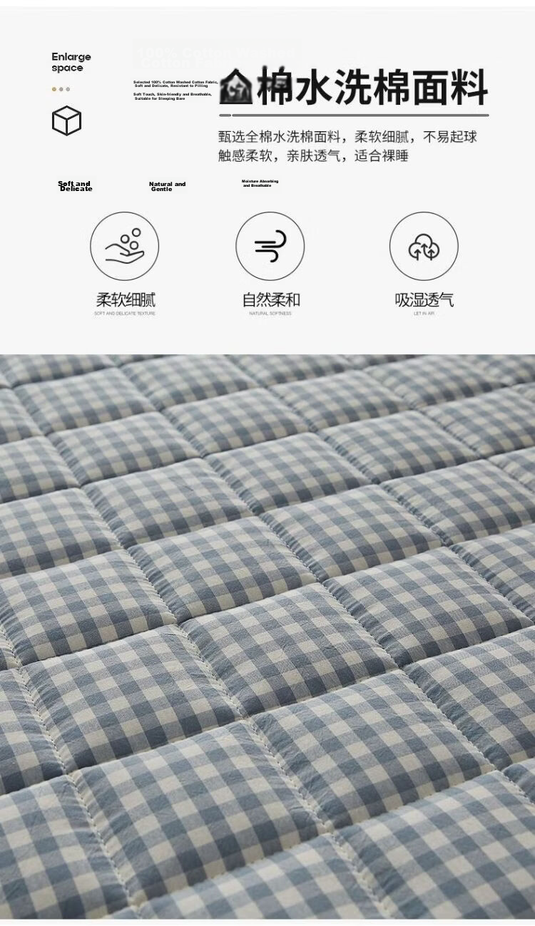MINISO , 100% Xinjiang Cotton Mattress Pad, Tatami Mat, Double Bed Pad, 1.8x2 Meters Bed 6