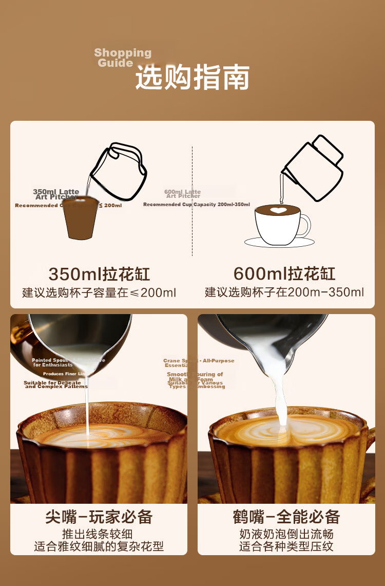 JD Original Pour-Over Coffee Maker, Home Use Drip Coffee Pot, 304 Stainless Steel Long-Spout Fine-Mouthed Kettle, 350ml Off-White 10