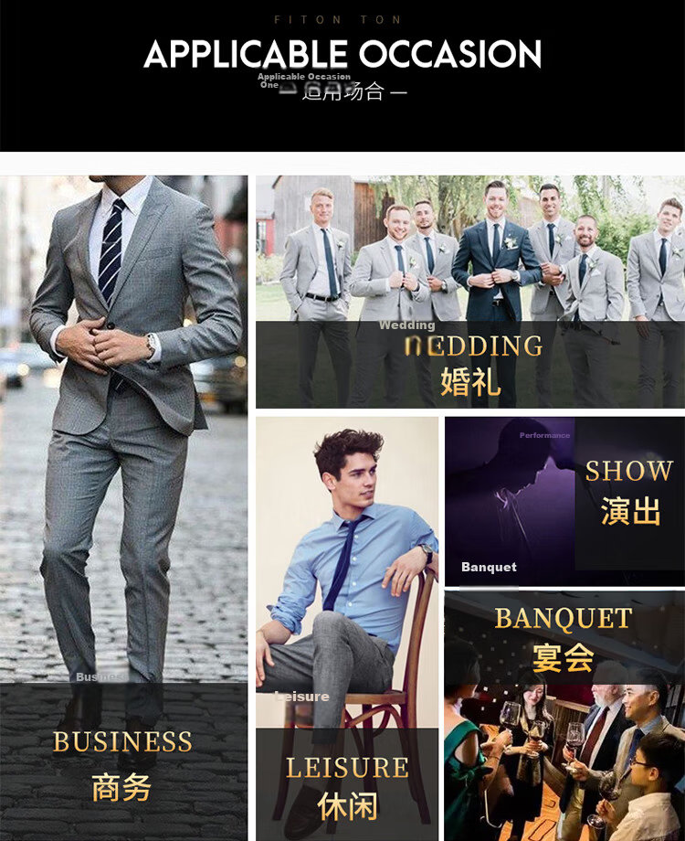 FitonTon Wedding Banquet Tie Zipper for Men's Formal Wear, Business Suit, No-Tie Gift Box Set for Boyfriend, New Year And Valentine's Day Present 17