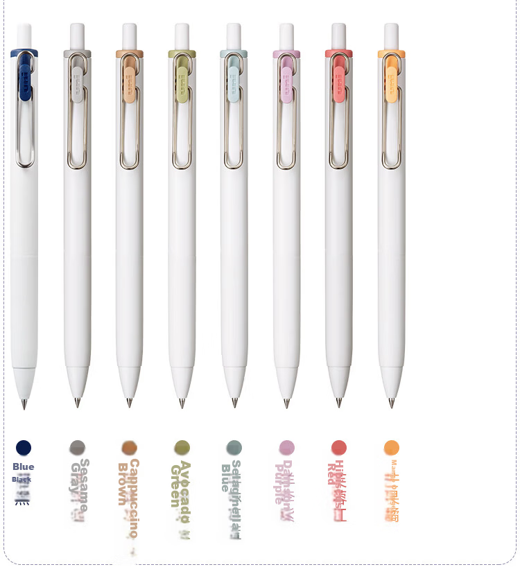 Uni-Mitsubishi Uni-Ball One Series, Small Concentric Core Mango Orange Gel Pen, High Aesthetic Value, 0.38mm Signing Pen, UMN-S 10 Pieces 12