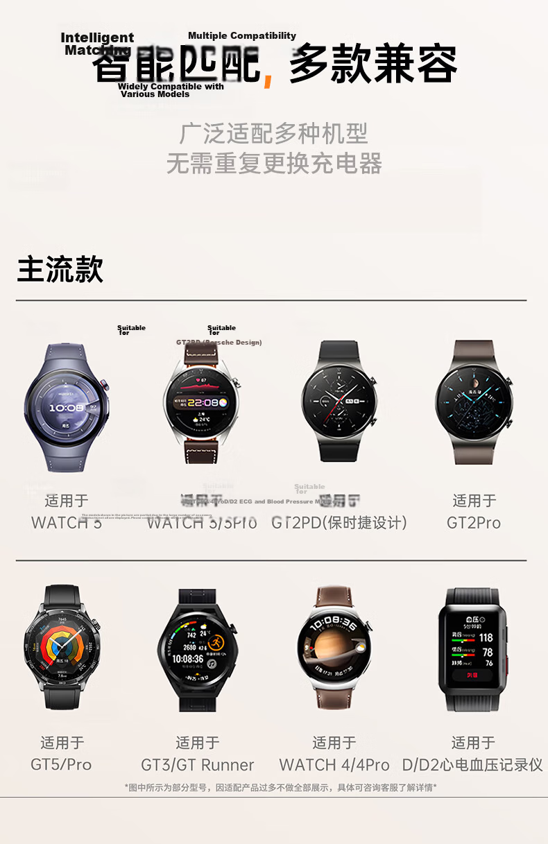 BIAZE [MAC Quality Inspection] Compatible with Huawei Watch Charger, Suitable for Watch GT/GT2/2E, Honor Magic2/GS3i/pro Watch Charging Cable, Magnetic Fast Charging Dock CD1 9