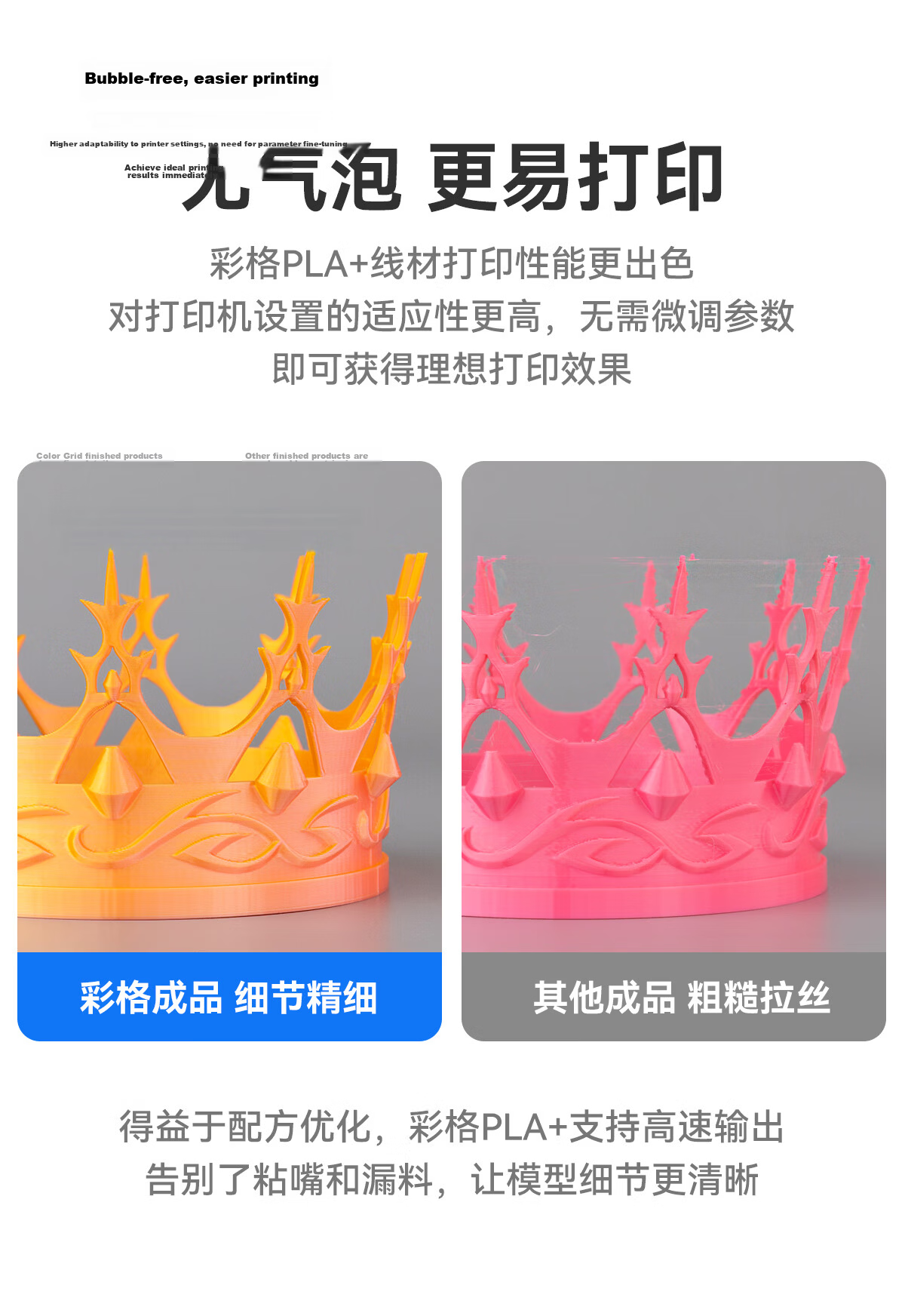Colorful Plaid 3D Printing Filament PLA+ 1.75mm Yellow 1kg Compatible with Taz, Creality, Elegoo, Zongwei Cube, Aurora Erwo 3D Printer Drawing Pen 6