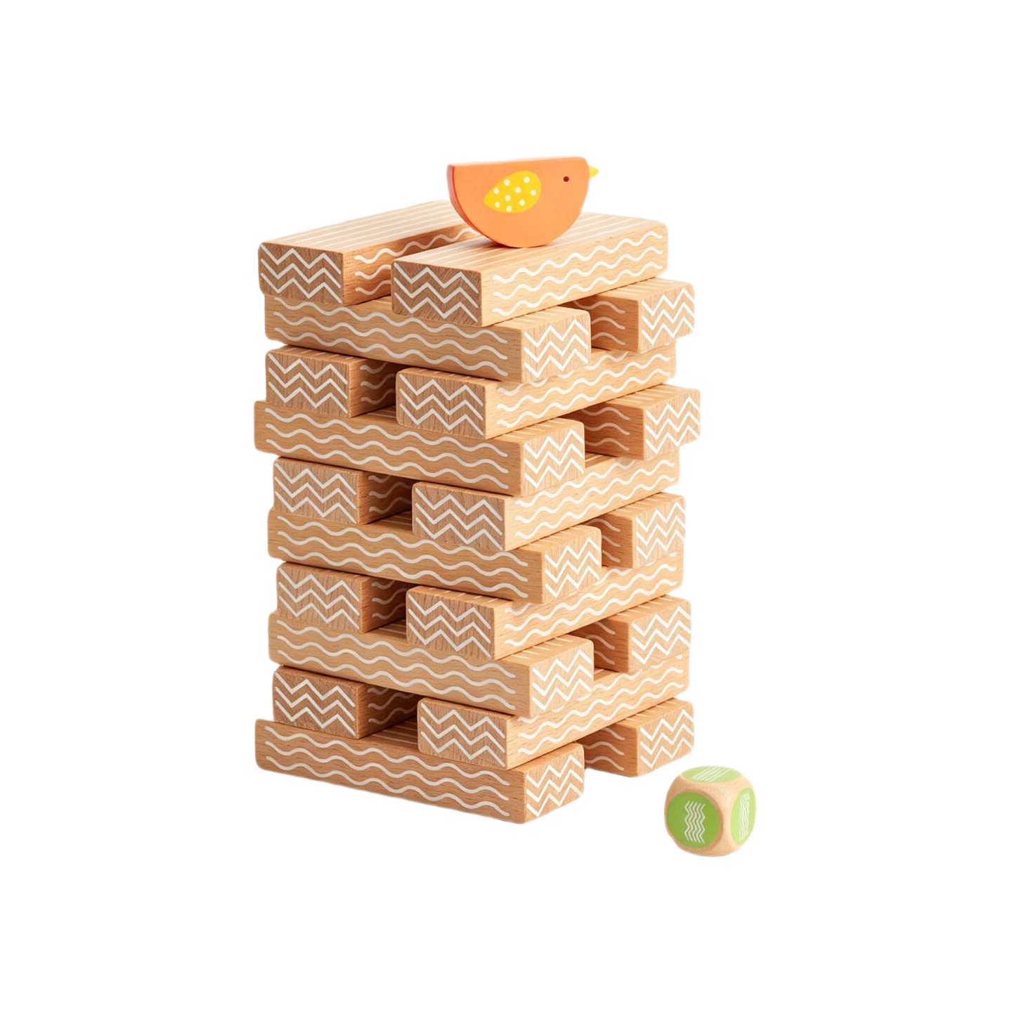 Classic World Wooden Educational Large Building Blocks for Toddlers, Baby Boys and Girls, Teething Safe, Children's Day Gift