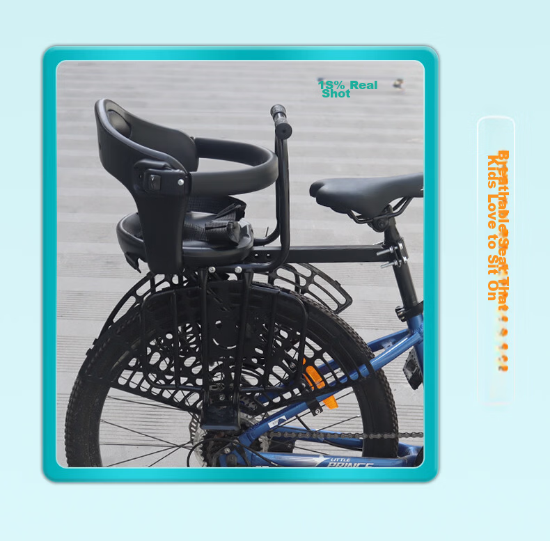 Osage E33 Off-White Mountain Bike Rear Child Safety Seat Road Bike Rear Baby Seat No Rider Needed 11