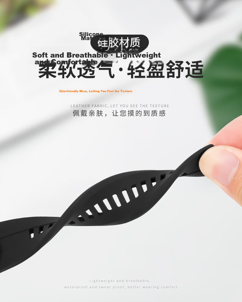Xiaopijiang Silicone Sport Strap for Huawei Watch GT7 Pro/GT6/GT5/GT4/GT3, Huawei Watch 5/4 Pro/3, Honor, Xiaomi Watch Bands 7