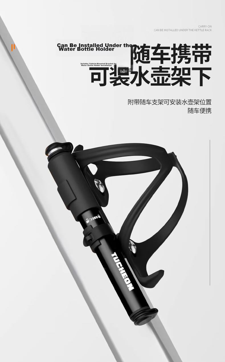 Ousen Portable Mini Bicycle Pump Road Mountain Bike Emergency Cycling Inflator Pump 3