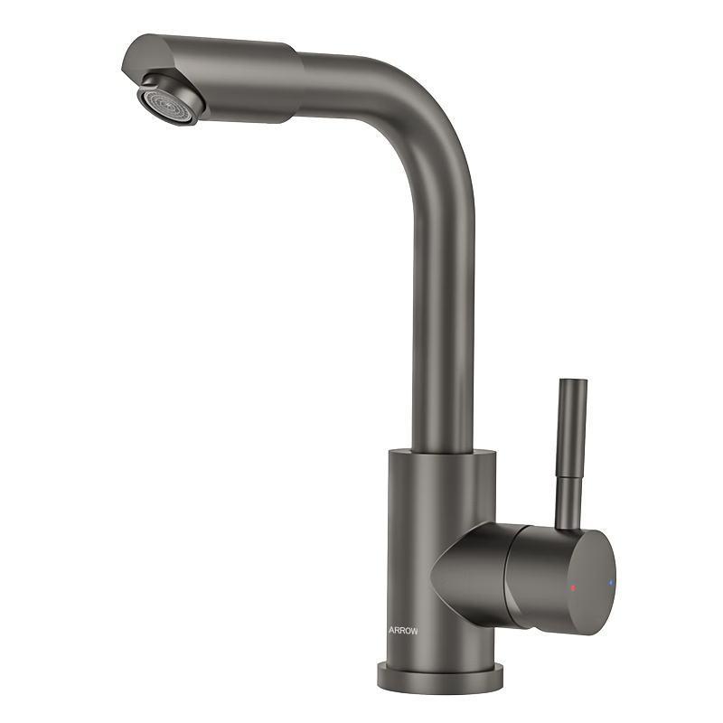 ARROW Gunmetal Basin Faucet, 304 Stainless Steel Body, Bathroom Hot And Cold Tap, Washbasin Rotating Faucet