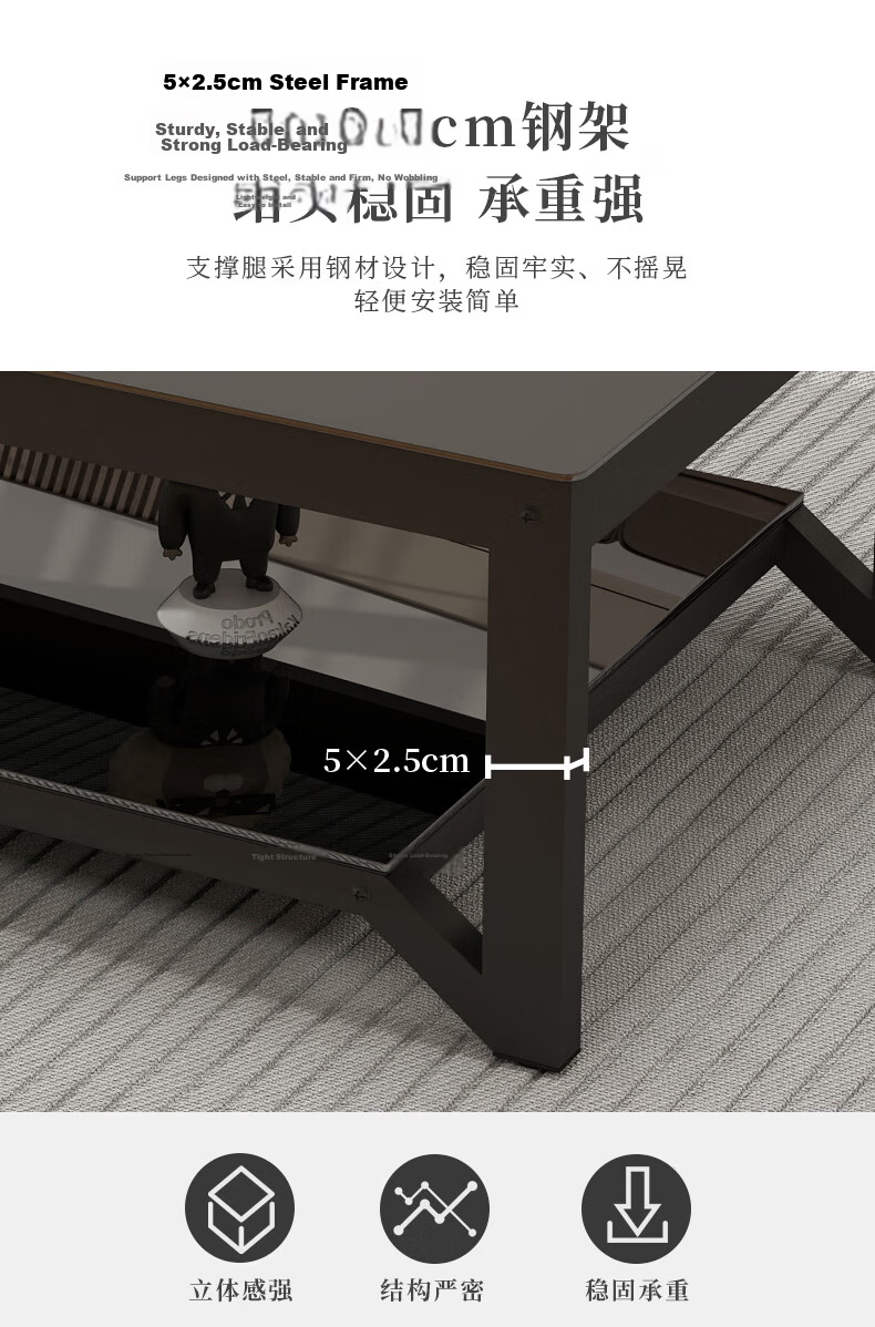 Fanshe Coffee Table, Living Room Coffee Table, Office Coffee Table, Home Living Room Glass Small Apartment Sofa Coffee Table, Modern And Simple 16