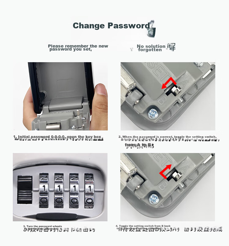 GSON Password Key Box Key Storage Box Construction Site Door Lock 1 Piece 16