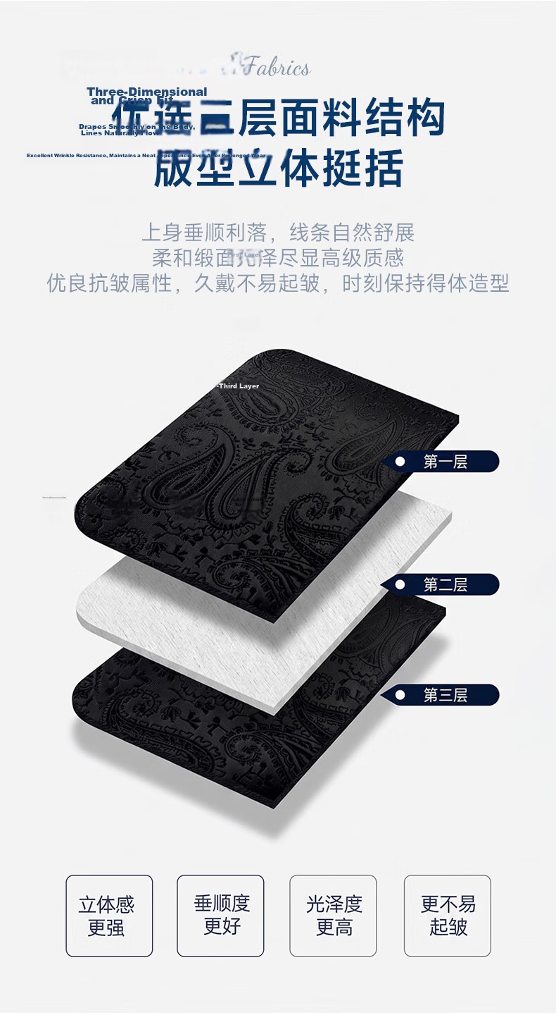 GLO-STORY Tie, Men's Business Formal Wear, Korean Style Trendy Versatile Tie, Gift Box Set MLD824055 3