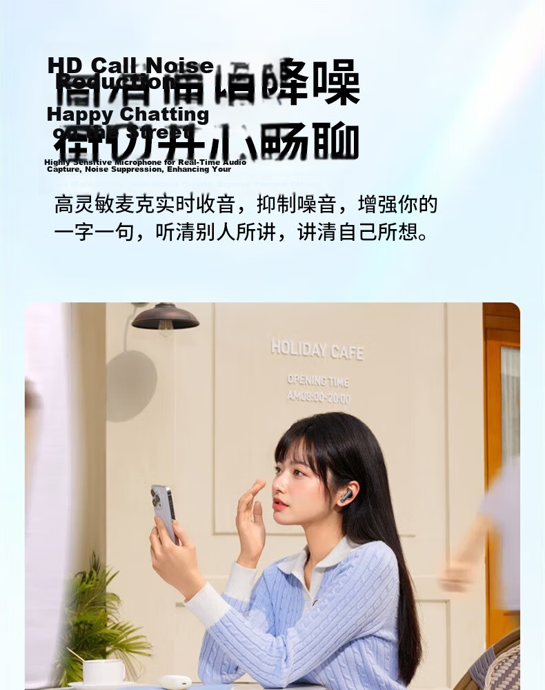 Lenovo [Ultra-Low Latency | E-Sports Grade] Gaming Headset, Bluetooth 5.4 Wireless Earphones, Semi-In Sound Positioning, RGB Lighting Effects, Long Battery Life, High-Definition Audio Quality, TG101 Moon Rock White 6