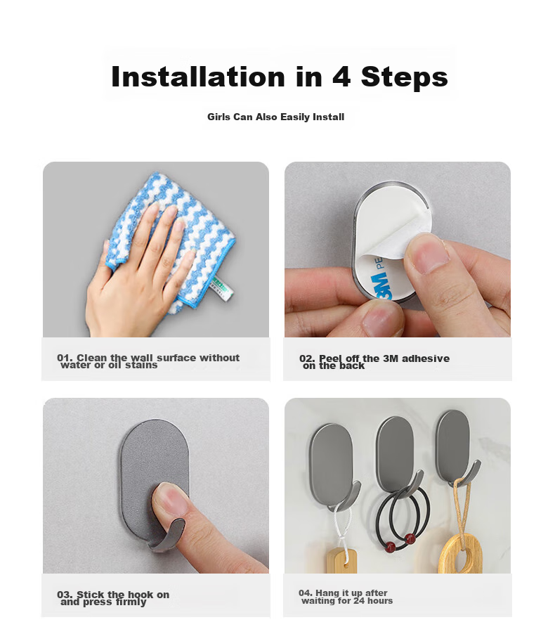 Baizi Invisible Nails, No Drilling Required, Strong Wall Nails for Wedding Photos And Picture Frames, Hidden Hooks for Decorations, Hang 20 Pieces 10
