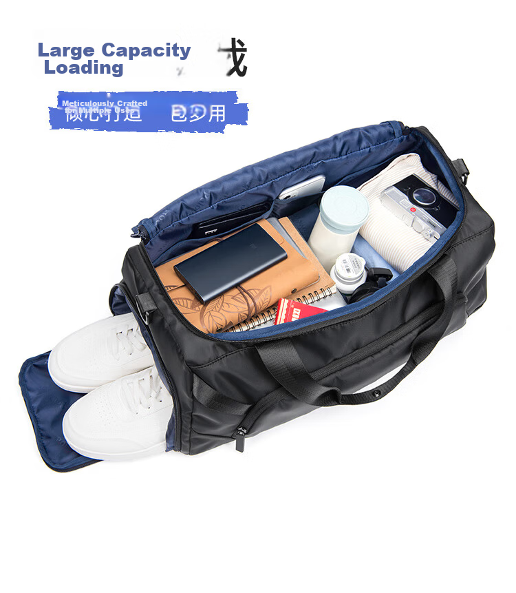 POLO Men's Travel Bag Luggage Duffle with Separate Shoe Compartment Waterproof Sports Gym Bag Business Handbag Birthday Gift 16